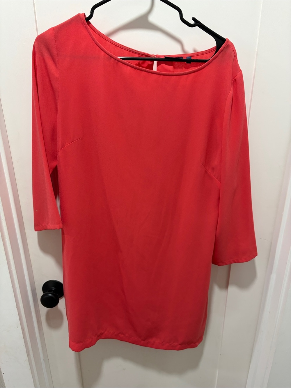 Tildon Coral-Red Mini Shift Dress